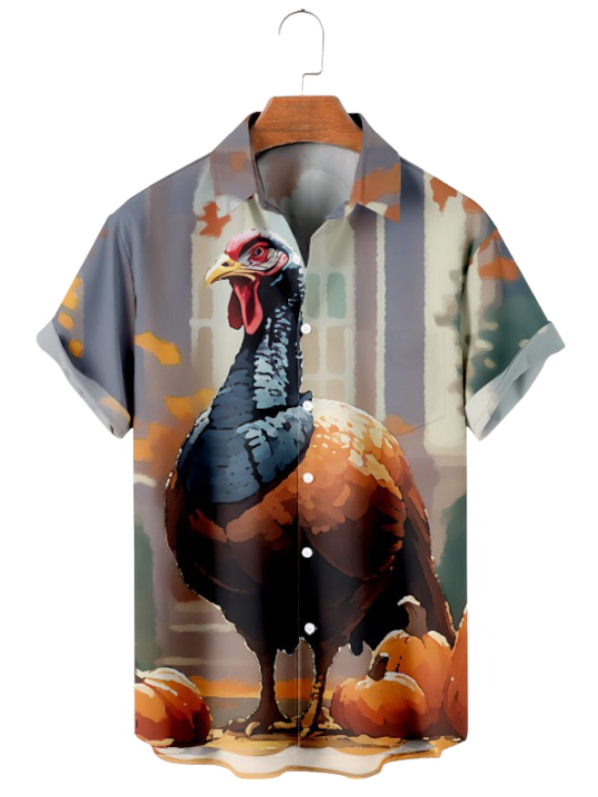 Thanksgiving Oil Painted Pattern Shirt