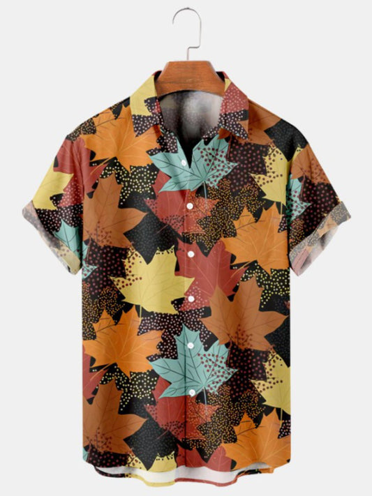 Thanksgiving Plus Size Short Sleeved Shirt