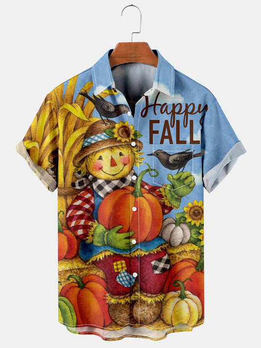 Thanksgiving Print Casual Shirt