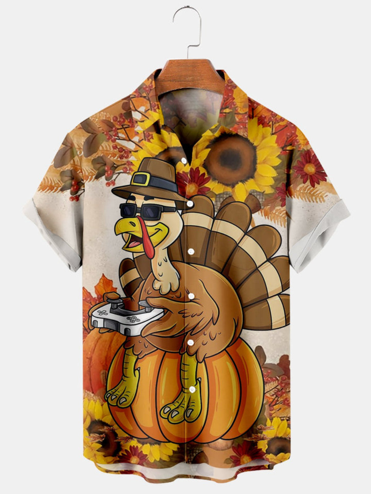 Thanksgiving Printed Short Sleeve Shirt