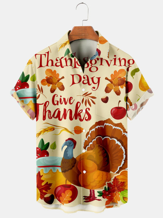 Thanksgiving Turkey Printed Shirt