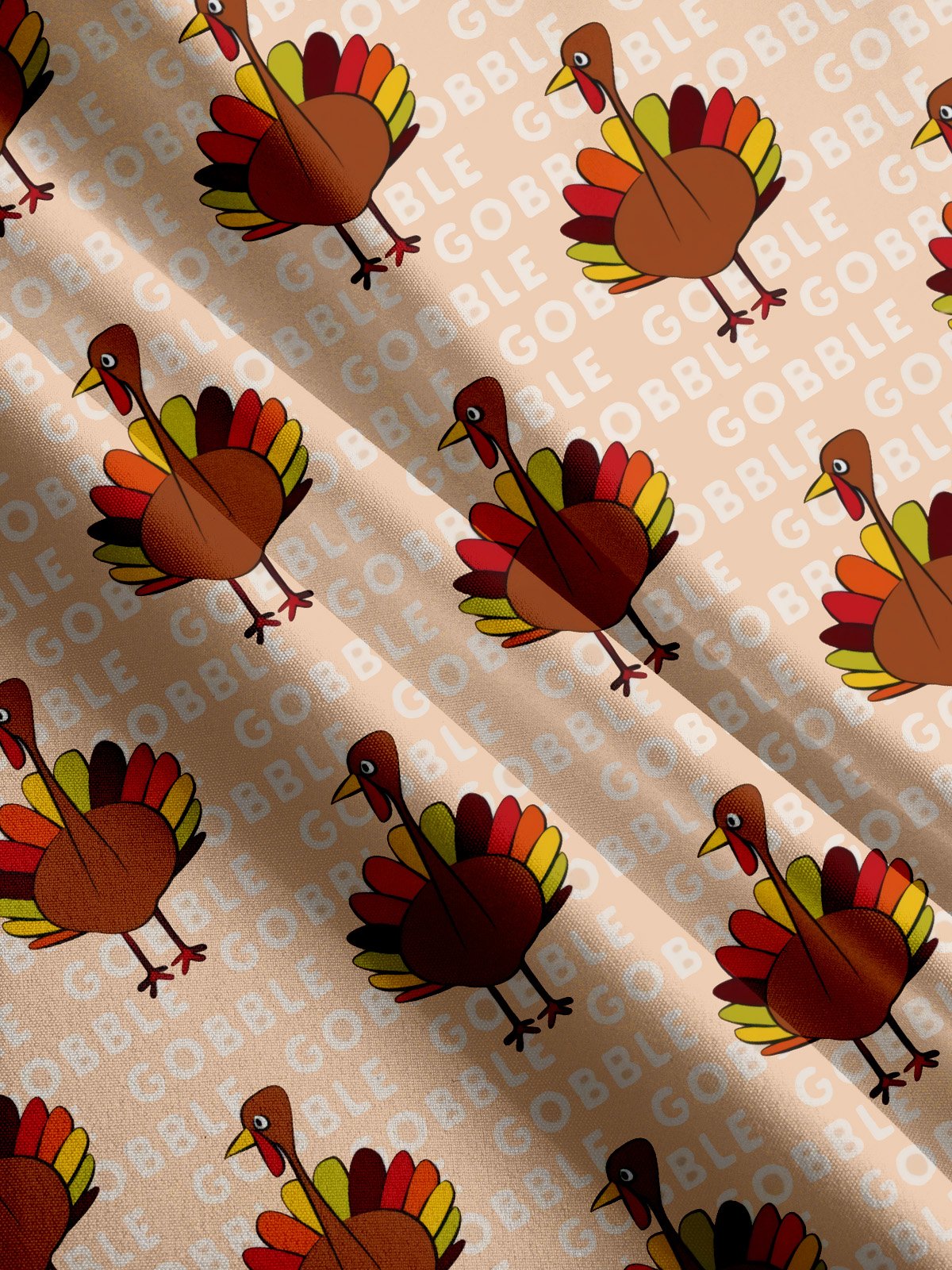 Thanksgiving Turkey Printed Short Sleeve Shirt