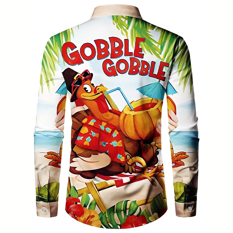 Tropical Fun Thanksgiving Print Shirt