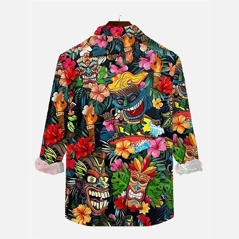 Tropical Printed Party Shirt