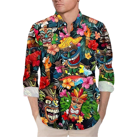 Tropical Printed Party Shirt