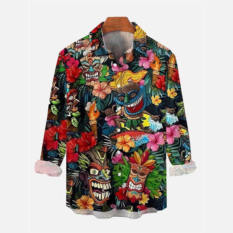 Tropical Printed Party Shirt