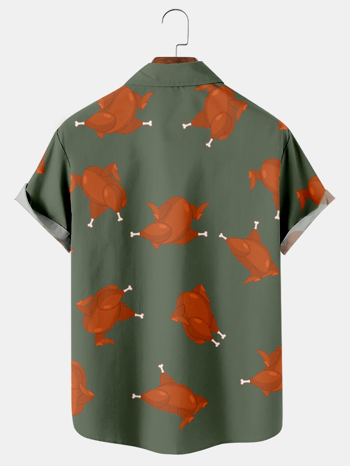 Turkey Dance Print Short Sleeve Shirt