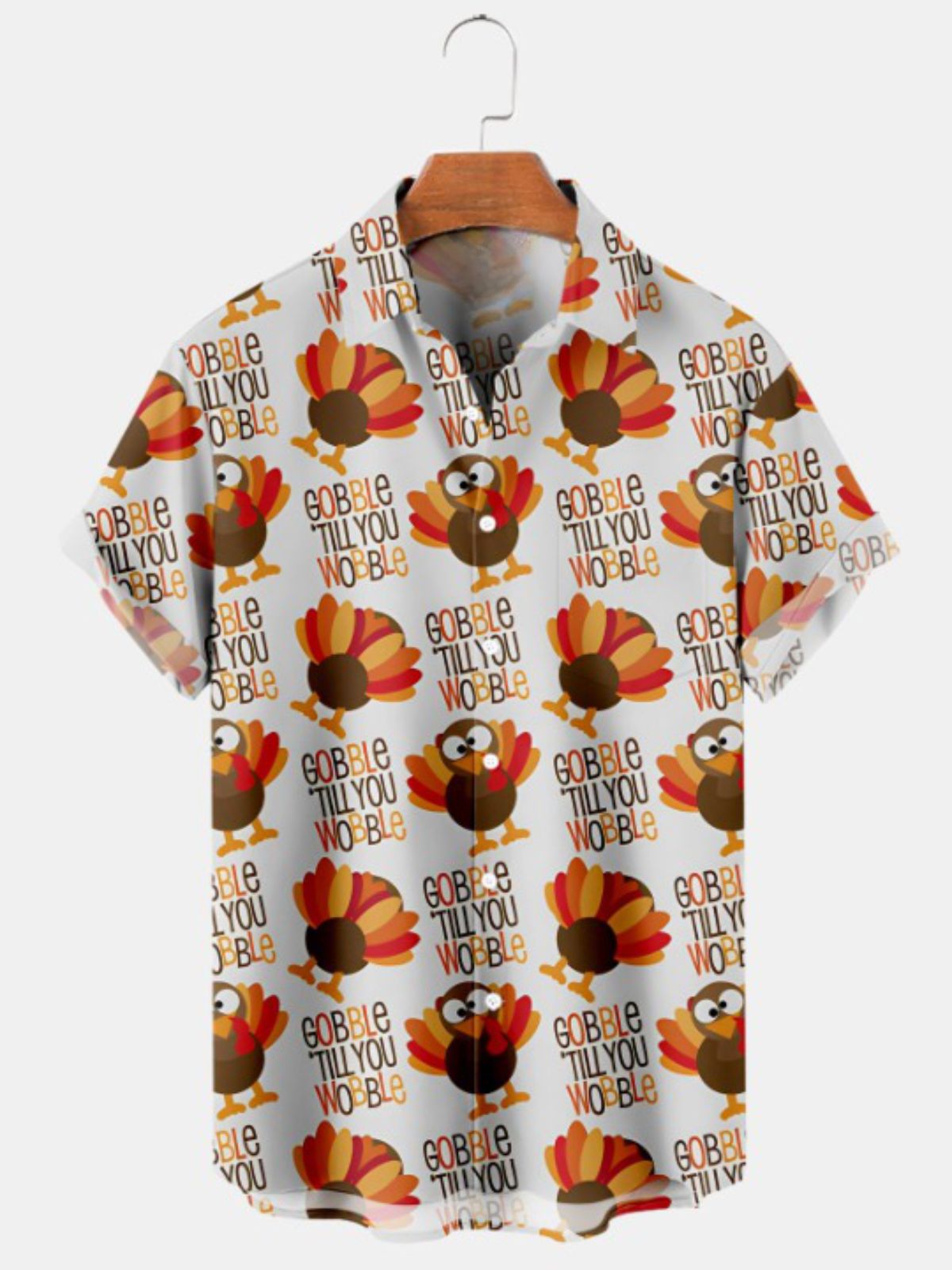 Turkey Fun Text Print Casual Shirt