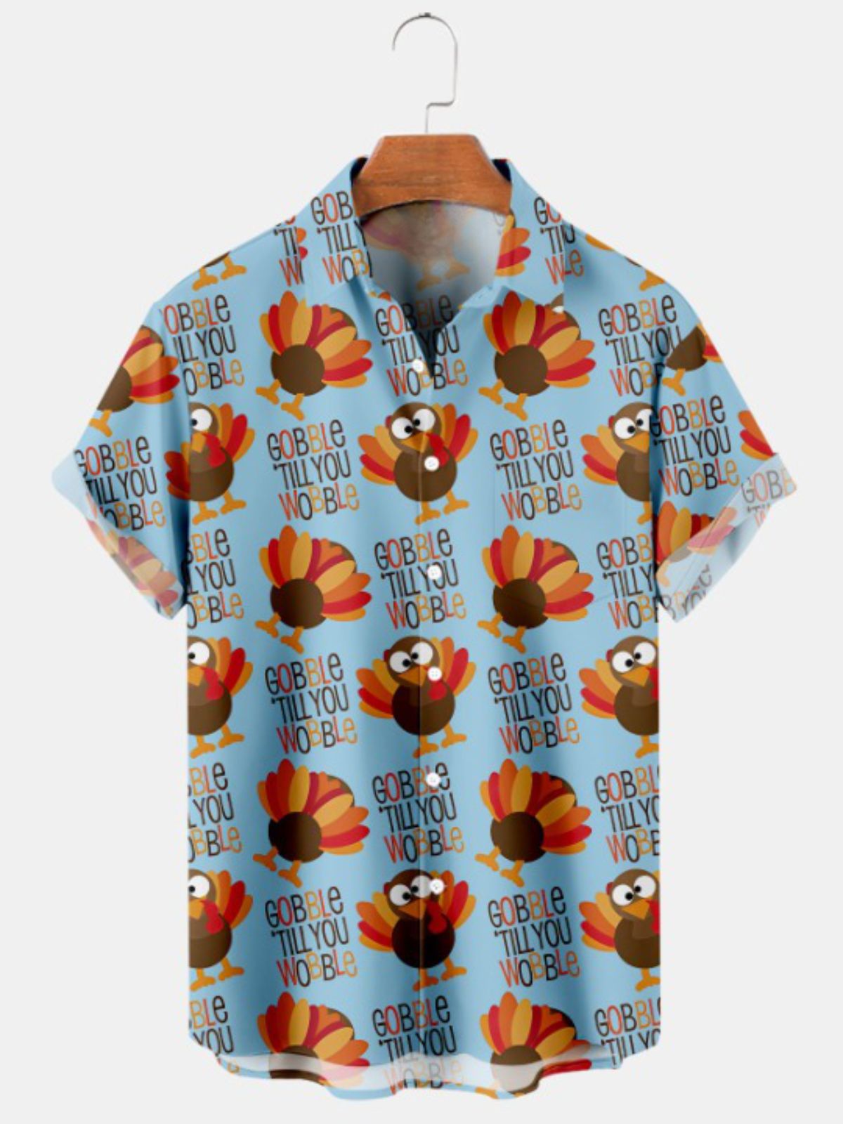 Turkey Fun Text Print Casual Shirt