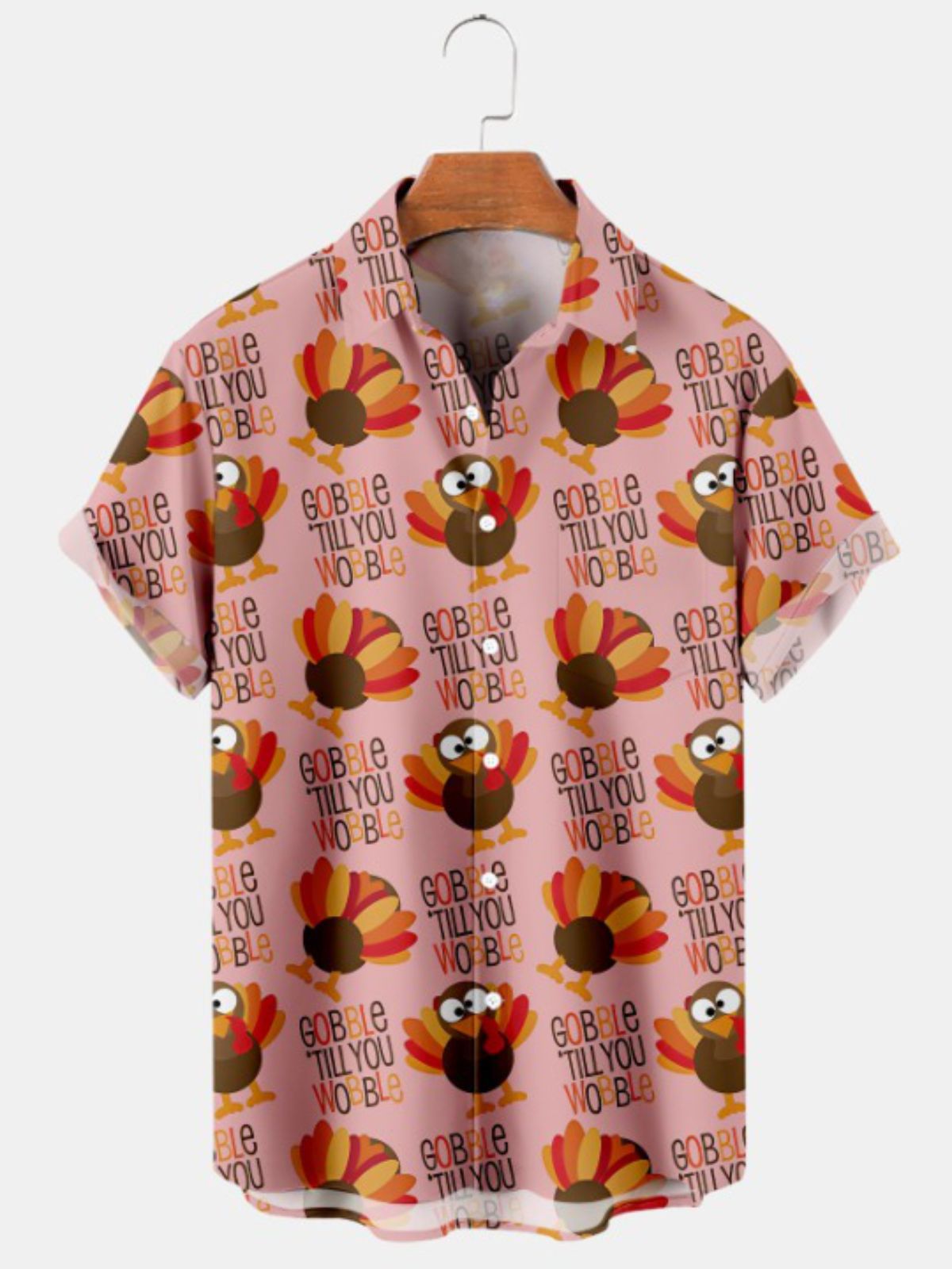 Turkey Fun Text Print Casual Shirt