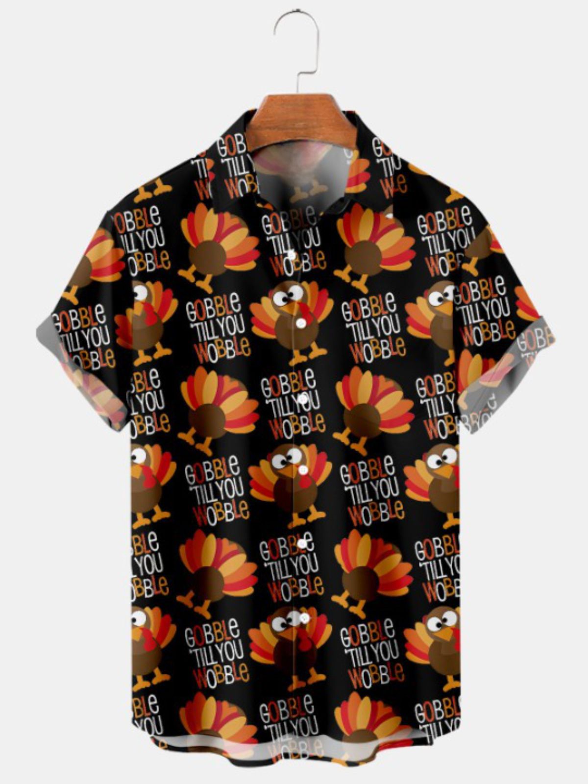 Turkey Fun Text Print Casual Shirt