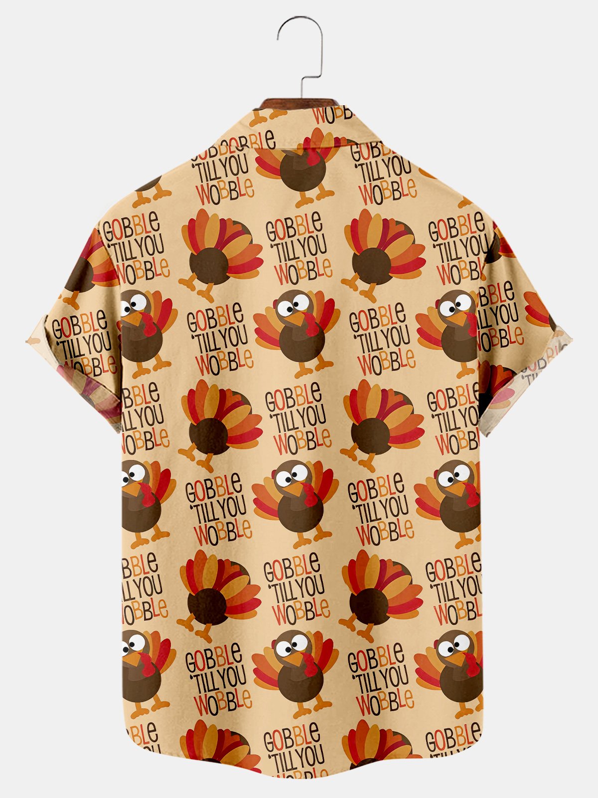 Turkey Fun Text Print Casual Shirt