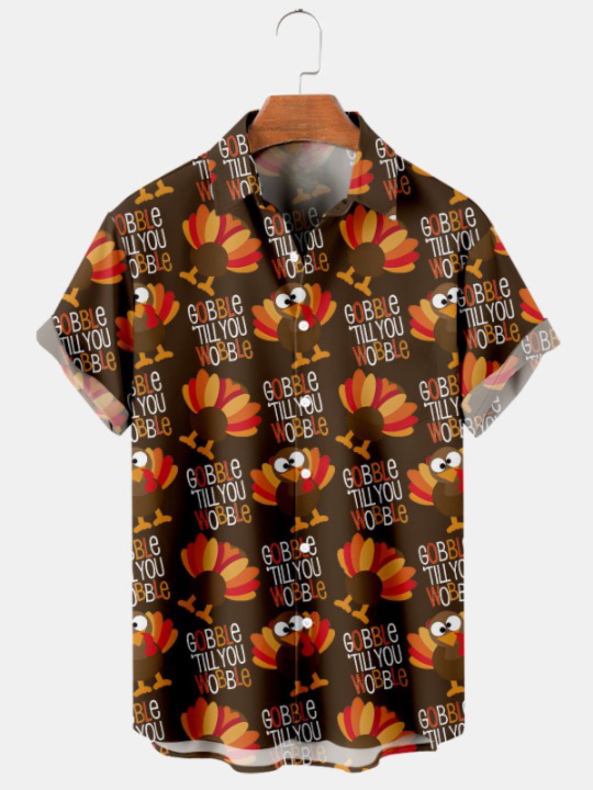 Turkey Fun Text Print Casual Shirt