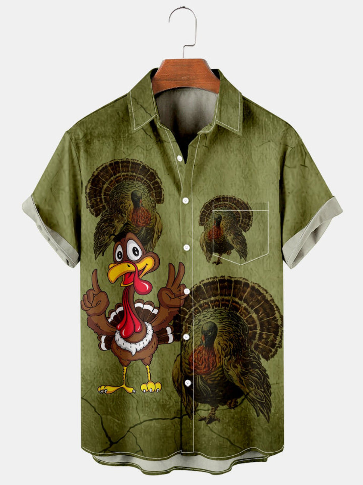 Turkey Printed Short Sleeve Shirt