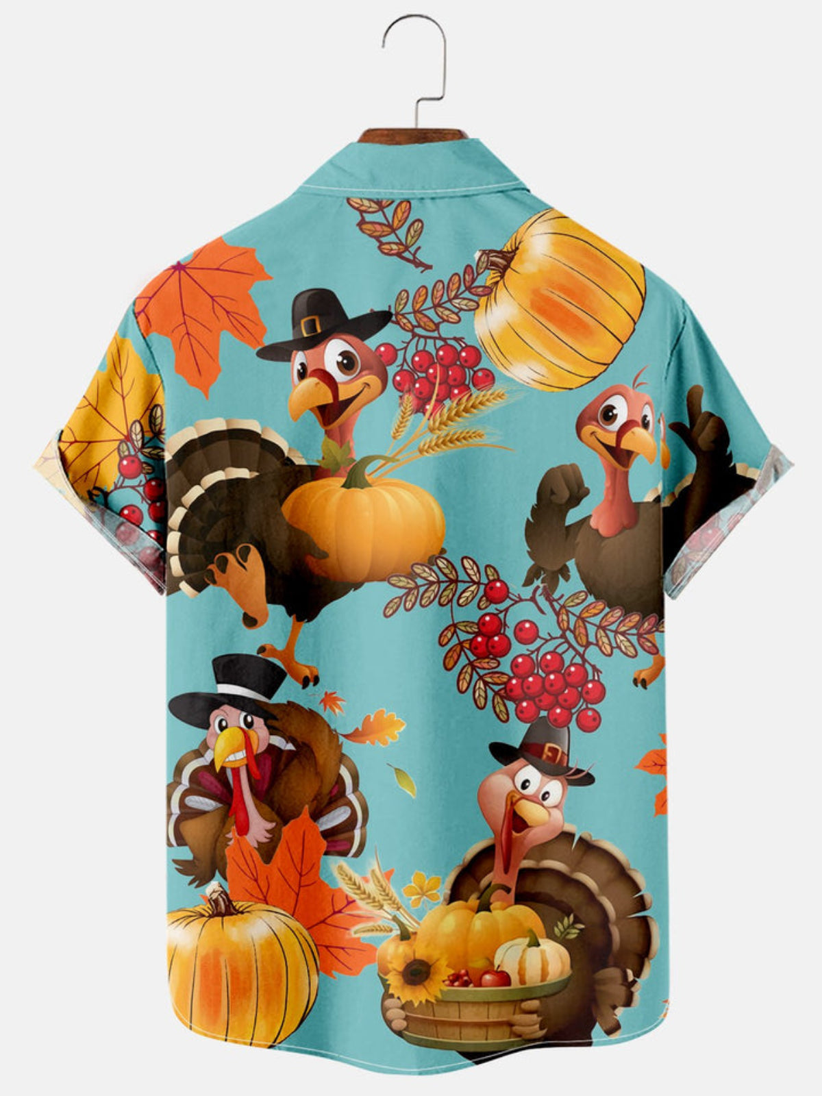 Turkey Printed Short Sleeve Shirt