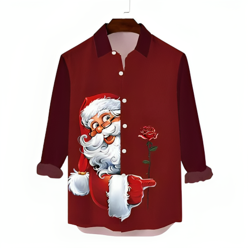 Turndown Long Sleeve Christmas Shirts