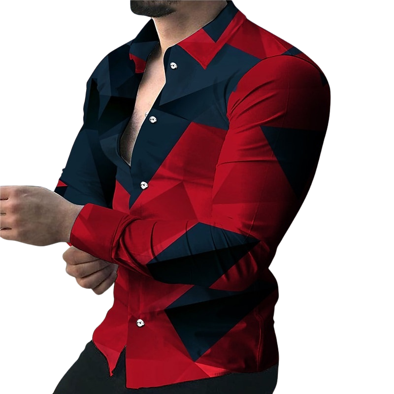 3D Print Color Block Turndown Shirt