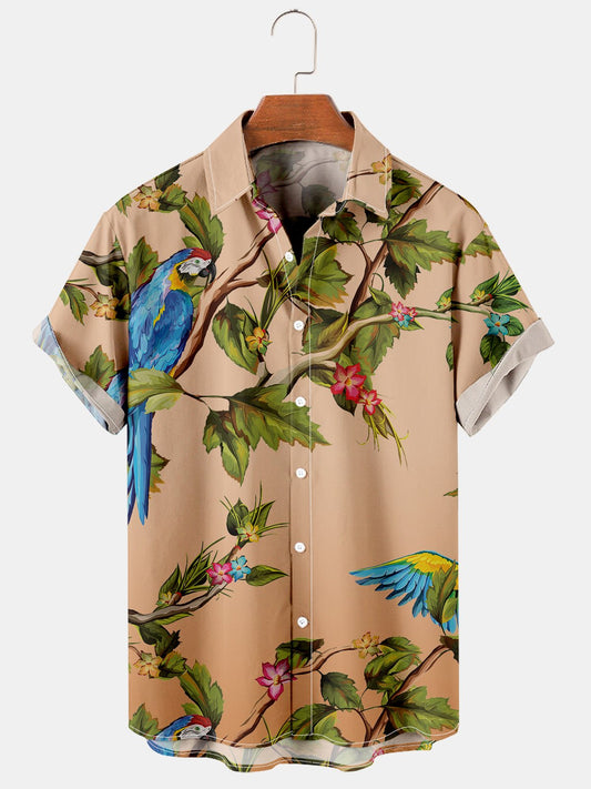 Vacation Mode Parrot Print Shirt