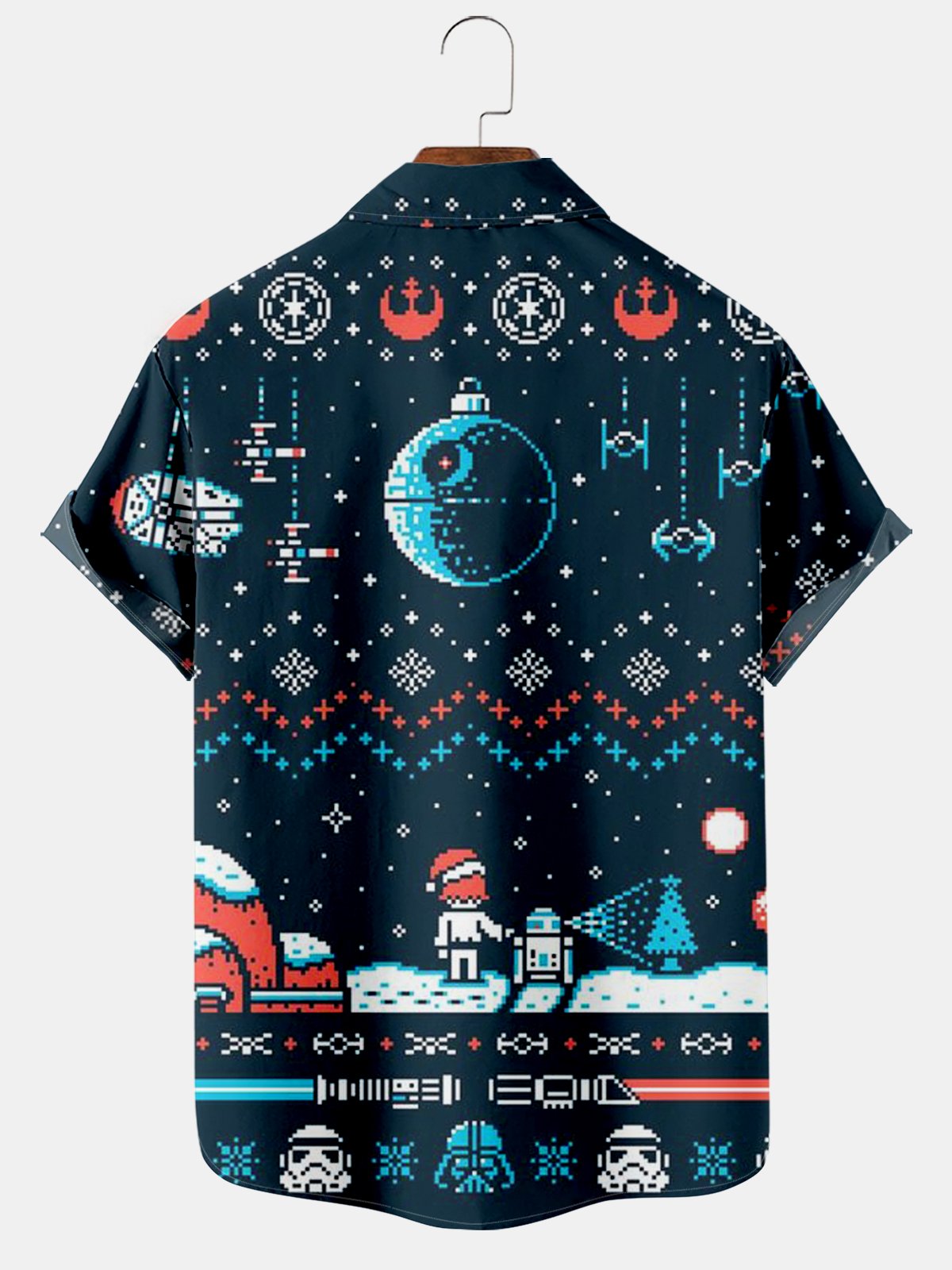 Vintage Print Pocket Short Sleeve Shirt