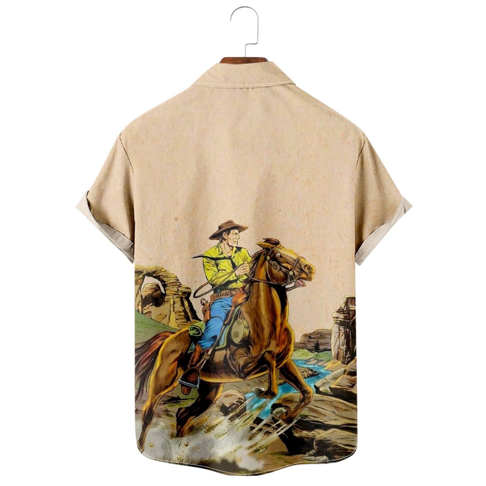 Vintage Western Denim Casual Shirt