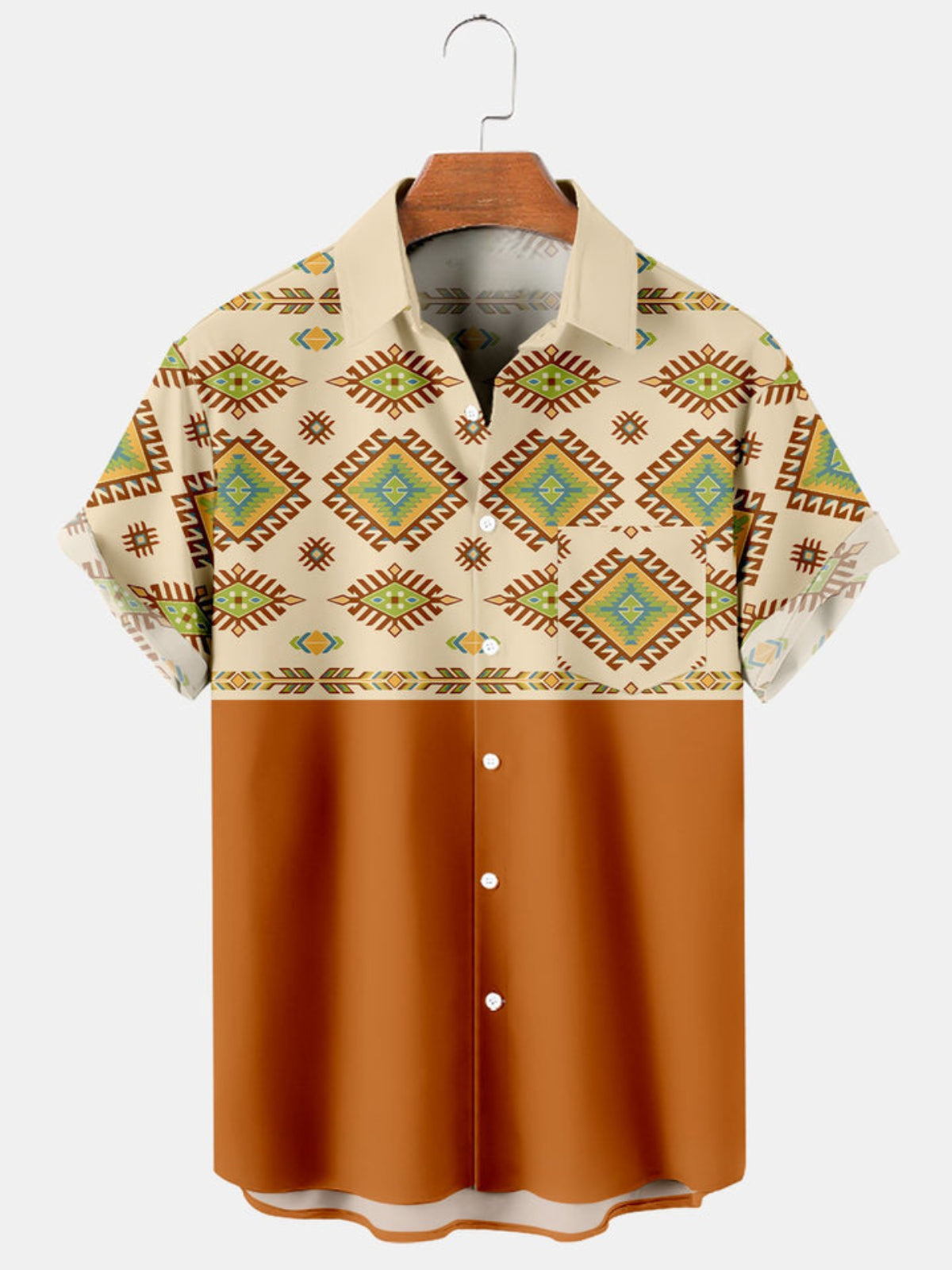Western Pattern Short Sleeve Shirt