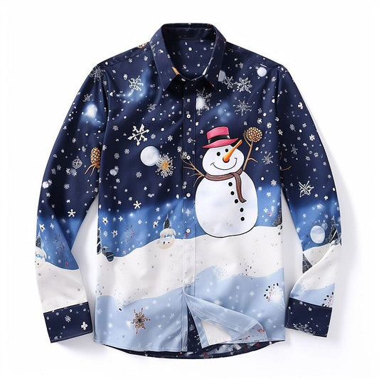 Wonderland Snowman Print Shirt