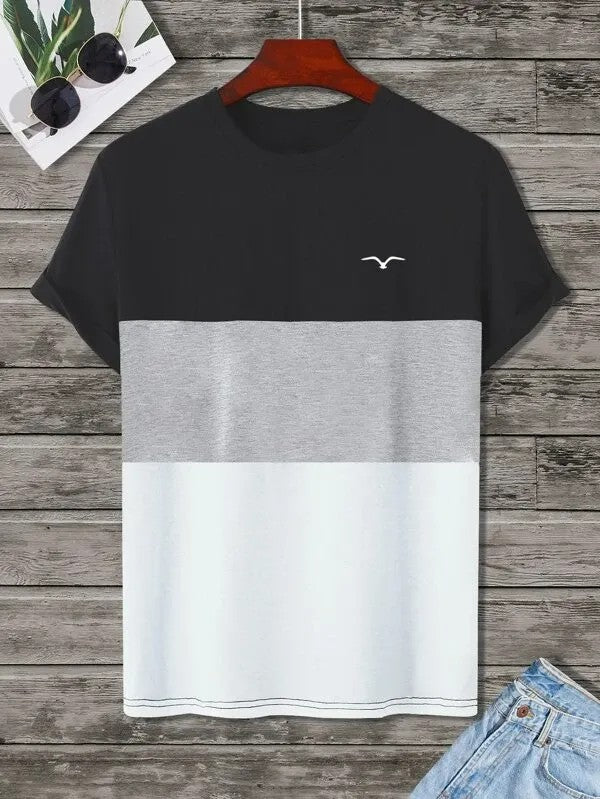 Bird Printed Plain Pattern T Shirt