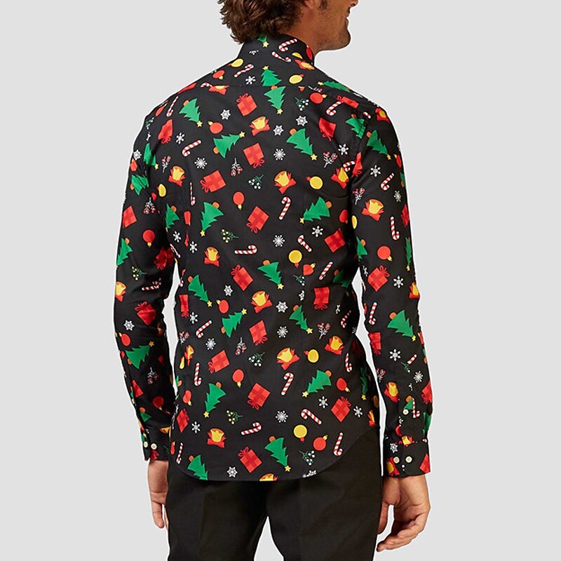 Christmas ee Print Long Sleeve Shirt