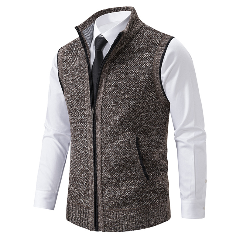 Warm Fleece Vest With Zip Up Design