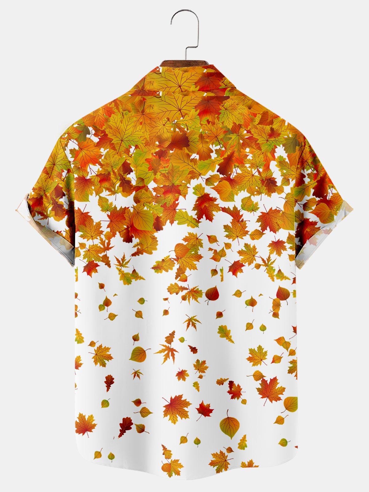 Harvest Maple Leaf Print Short Sleeve Shirt