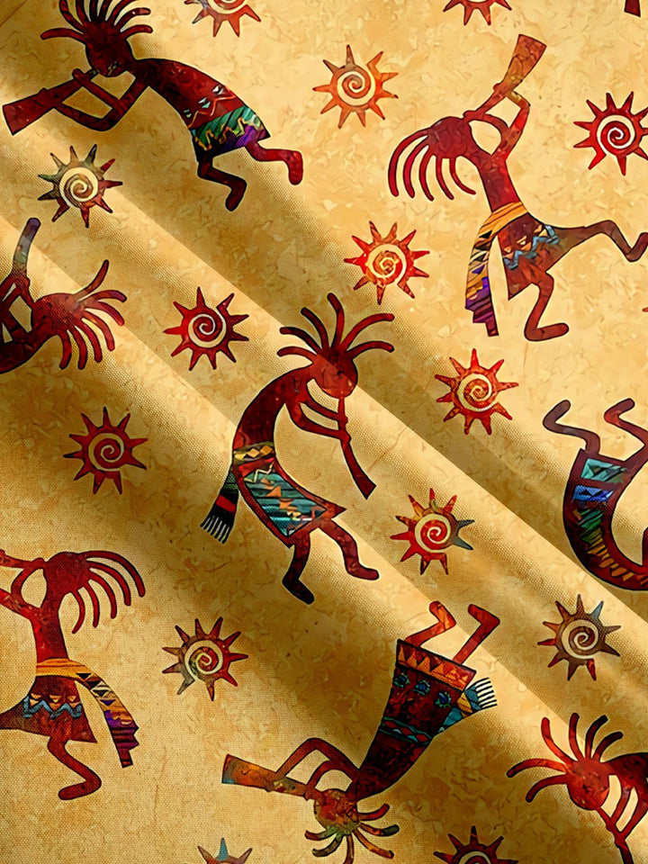 Vintage KOKOPELLI Sun Print Short Sleeve Shirt