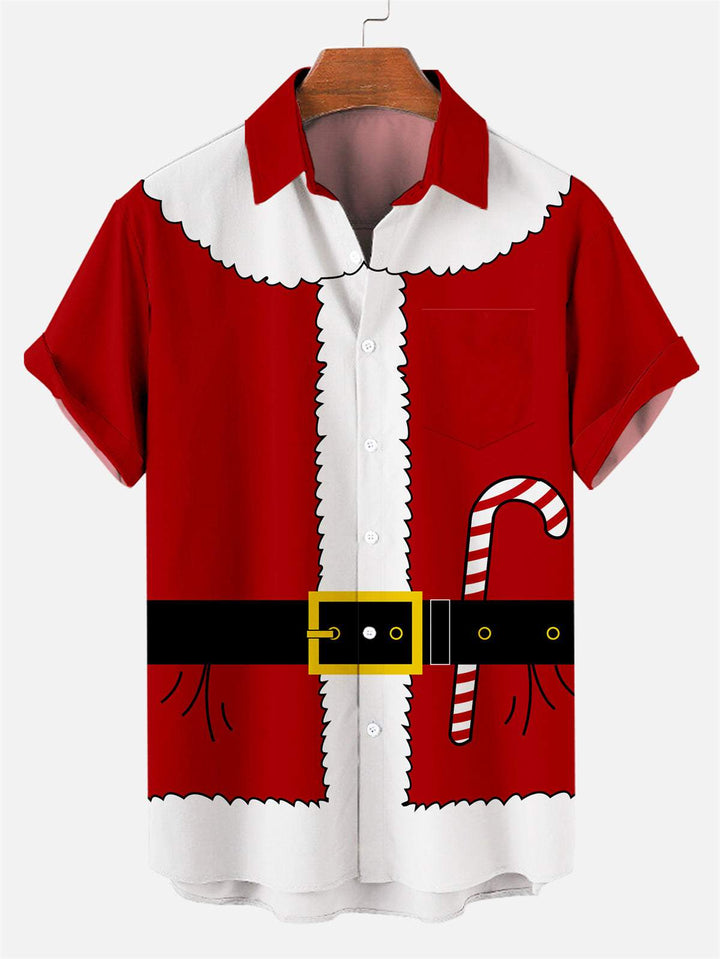 Santa Fun Pocket Short Sleeve Shirt