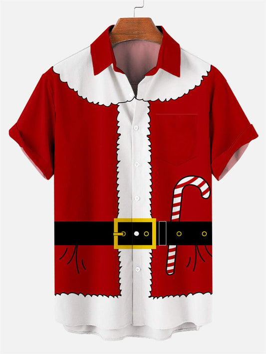 Santa Fun Pocket Short Sleeve Shirt