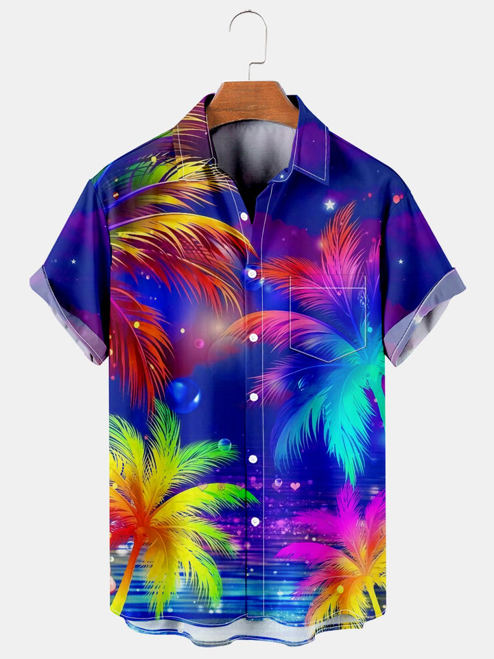 Coconut Tree Loose Short Sleeved Shirt
