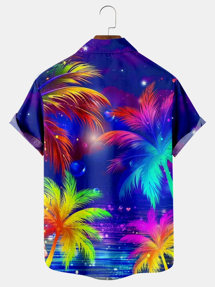 Coconut Tree Loose Short Sleeved Shirt