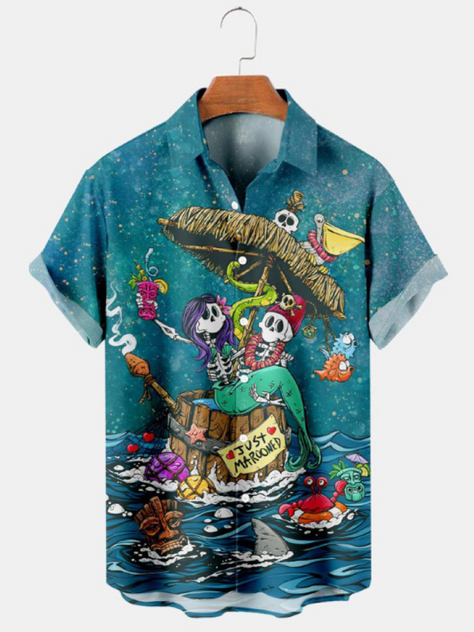 Drifting Tik Goblet Print Short Sleeve Shirt