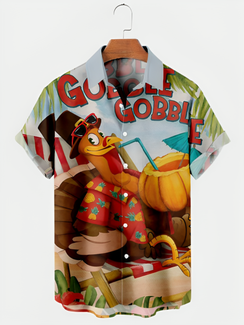Gobble Printed Short Sleeve Shirt