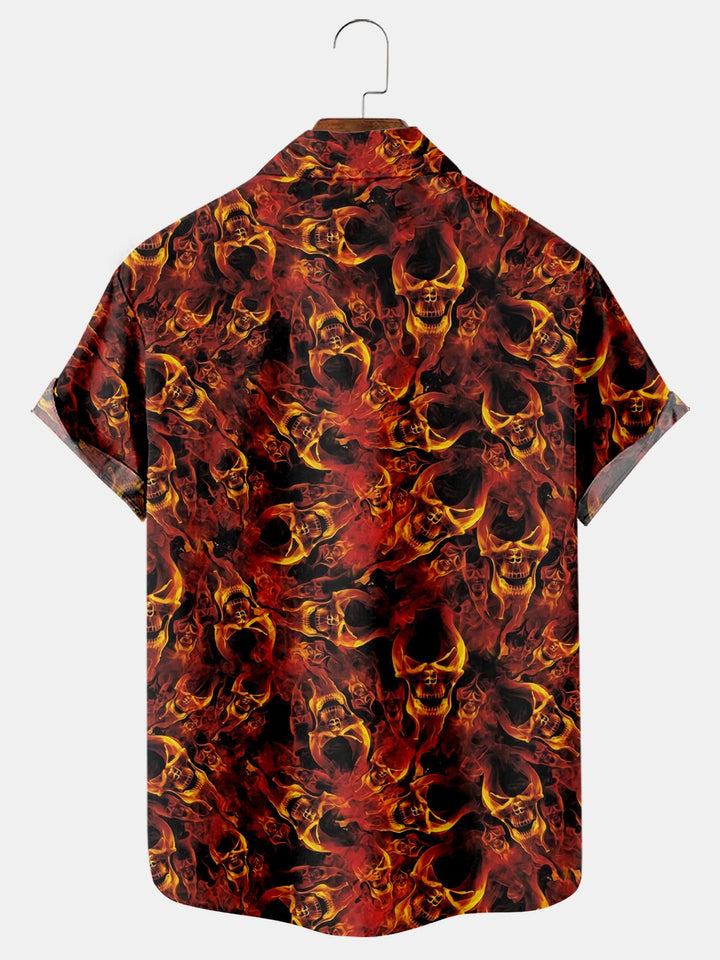 Halloween Casual Loose Short Sleeved Shirt