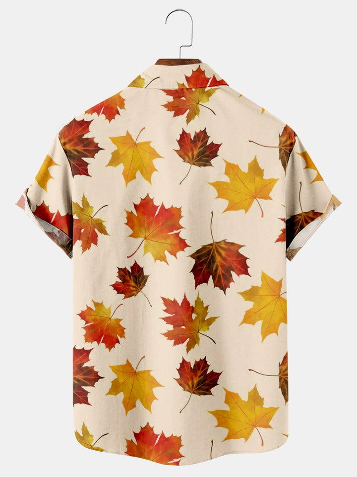 Thanksgiving Loose Plus Size Short Sleeved Shirt