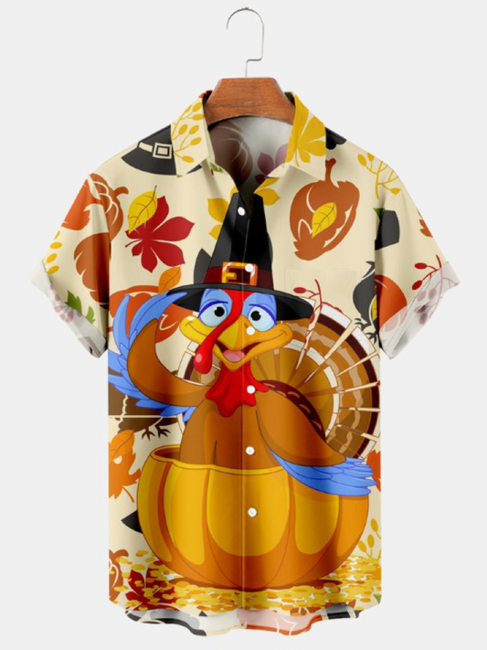 Turkey Pumpkin Print Shirt