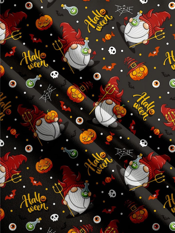 Halloween Gnome Pumpkin Print Shirt