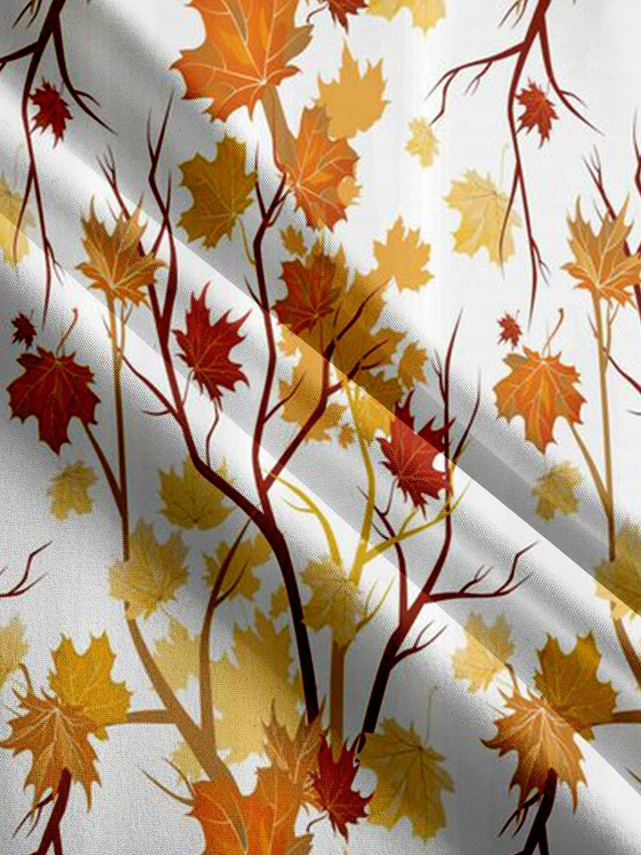 Simple Thanksgiving Maple Leaf Print Shirt