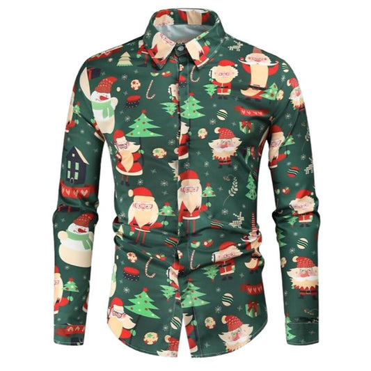 Santa Parade Holiday Themed Shirt