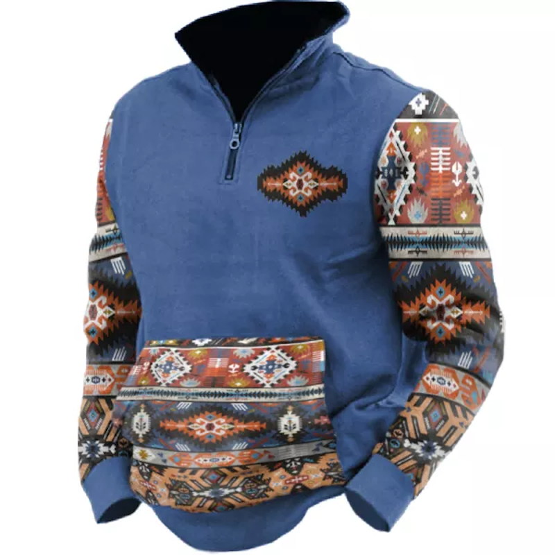 Men's Casual Ethnic Print Sweatshirt