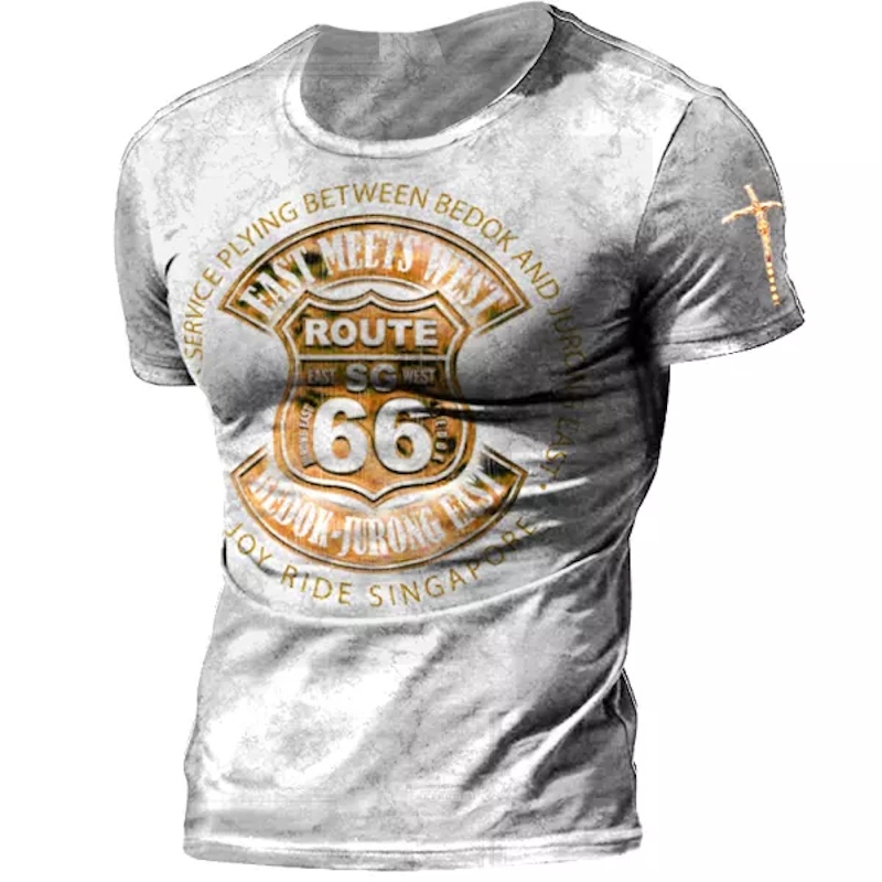 Route 66 Printed Men's T-shirt