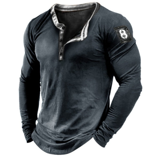 Men's Outdoor Comfort Long Sleeve Henley Shirt