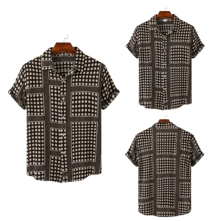 Dot Pattern Casual Short Sleeve Shirt