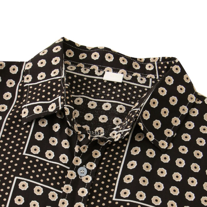 Dot Pattern Casual Short Sleeve Shirt