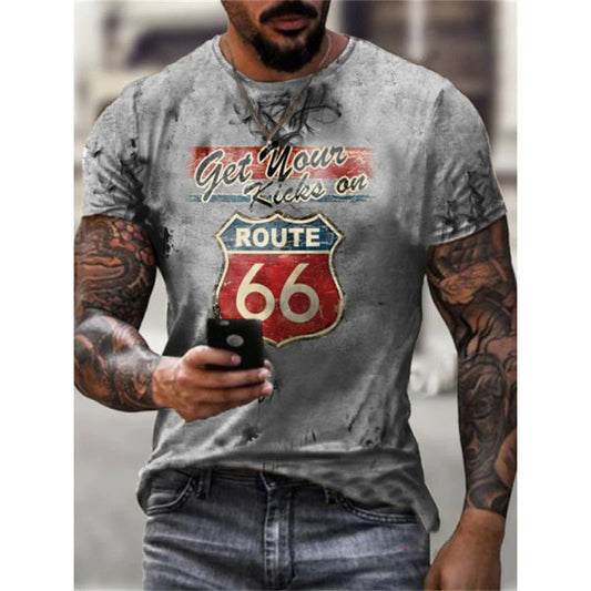 Men's Route 66 Printed T Shirts