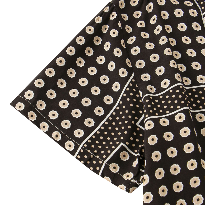 Dot Pattern Casual Short Sleeve Shirt